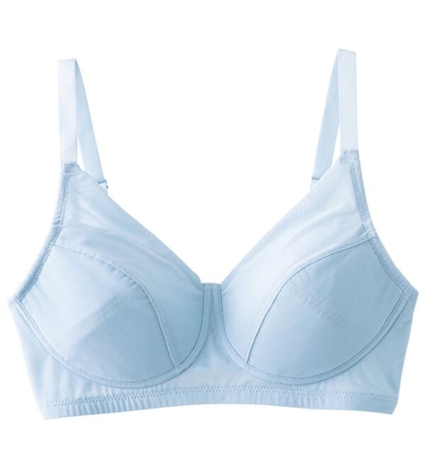 LAVIENNE（ラヴィエンヌ）の「涼感・風ブラ　プラスフィット（ブラジャー）」｜ペールブルー(無地)
