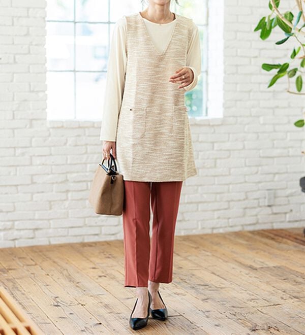 BELLUNA（ベルーナ）の「ジャカード素材ジャンスカアンサンブル（アンサンブル）」｜詳細画像