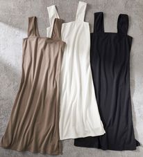 YU'NOW（ユナウ）の「【抗菌防臭】【吸水速乾】ブラ紐隠しのインナーワンピース（スリップ・ペチコート）」