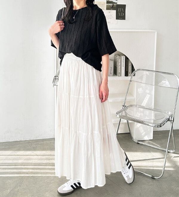 GeeRA（ジーラ）の「シャギージャカードＴシャツ（カットソー）」｜詳細画像