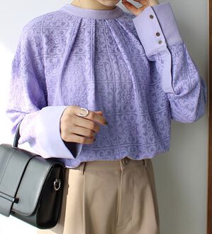 GeeRA（ジーラ）の「前後２ＷＡＹブロック柄レースシャツ（シャツ）」｜詳細画像