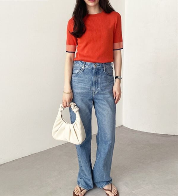 GeeRA（ジーラ）の「『ドラマ着用商品』 袖口シアーリブニット（ニット・セーター）」｜詳細画像