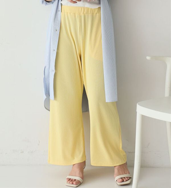 A HAPPY MARILYN（アハッピーマリリン）の「【Ｌ～８Ｌ】丈が選べる！さらトロリブイージーパンツ（ワイドパンツ・ガウチョ）」｜詳細画像