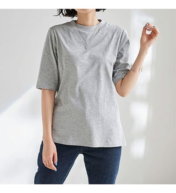 BELLUNA（ベルーナ）の「綿１００％抗菌防臭汗ジミ対策プルオーバー（カットソー）」｜詳細画像