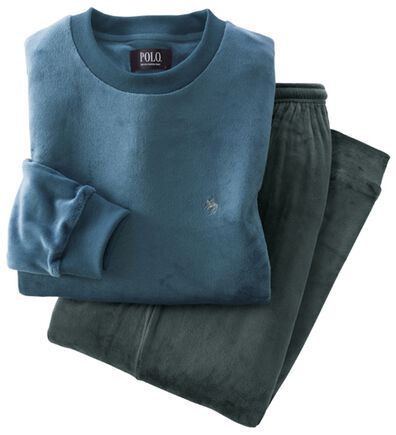 「＜ポロ・ビーシーエス＞なめらかベロアタッチストレッチＴスーツ（メンズルームウェア）」