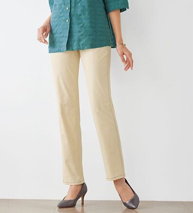 BELLUNA（ベルーナ）の「綿混スーパーストレッチステッチパンツ（フルレングスパンツ）」