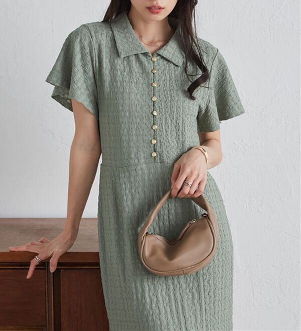 RANAN（ラナン）の「フレアスリーブマーメードポロワンピ（その他ワンピース）」｜詳細画像