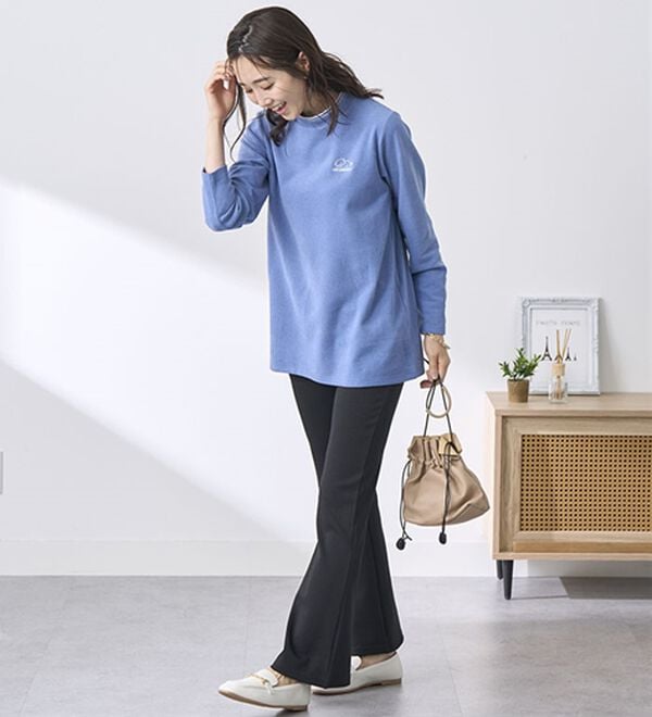 BELLUNA（ベルーナ）の「ふんわりなめらかネコちゃん刺しゅうチュニック（チュニック）」｜詳細画像