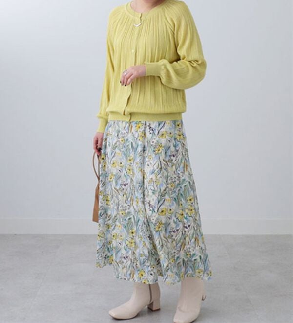 BELLUNA（ベルーナ）の「ラグラン使いプリーツカーディガン（ニットカーディガン）」｜詳細画像