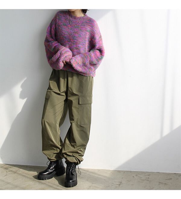 GeeRA（ジーラ）の「ミックスシャギーショートニット（ニット・セーター）」｜詳細画像