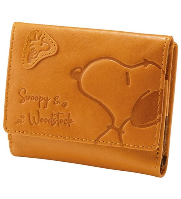 BELLUNA（ベルーナ）の「＜スヌーピー＞牛革折財布（財布・パスケース）」｜詳細画像