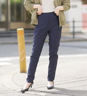 A HAPPY MARILYN（アハッピーマリリン）の「【Ｍ～８Ｌ】楽ちん暖かスキニーパンツ（スリム・スキニーパンツ）」｜ネイビー