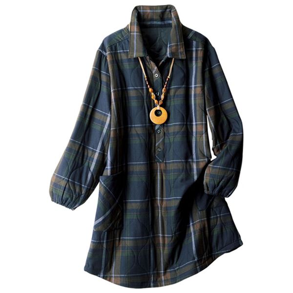 ルフラン（ルフラン）の「【２色組】毎日活躍！中わたかっぽうシャツ（ホームウェア）」｜詳細画像