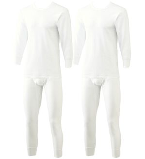 「素肌の匠（Ｒ）プレミアム綿１００％ふっくらインナー上下組（メンズ肌着・インナーウェア）」｜ホワイト丸首上下組