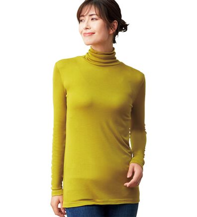 LAVIENNE（ラヴィエンヌ）の「着ぶくれにさよならふわっと暖かインナー（カットソー）」