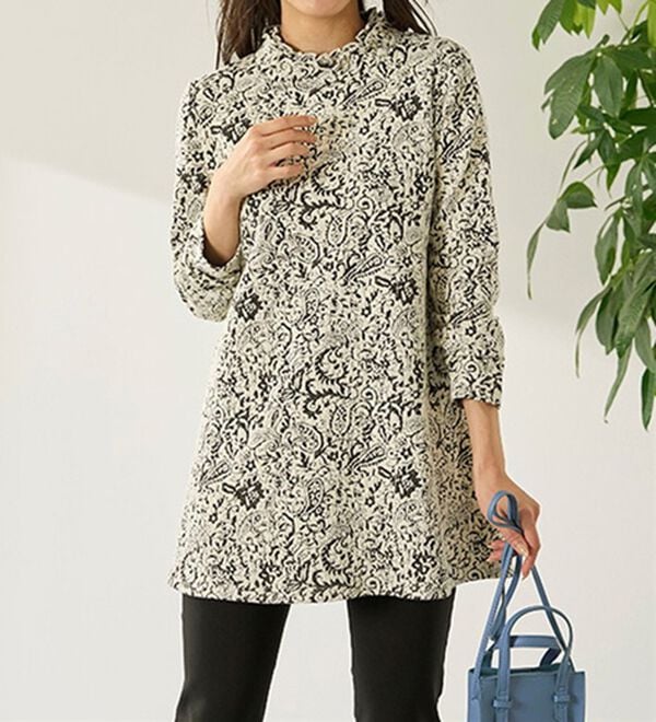 BELLUNA（ベルーナ）の「華やかふくれジャカードチュニック（チュニック）」｜詳細画像