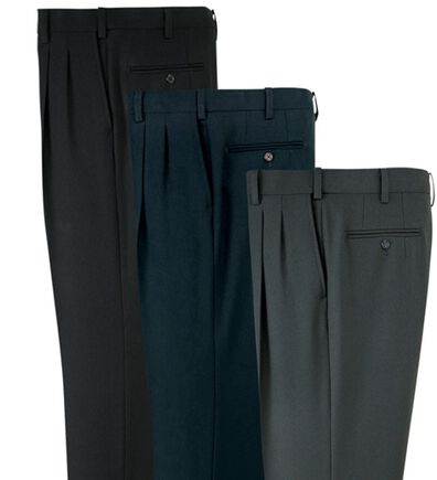 「裾上げ済ウエストストレッチスラックス　ツータック（メンズスラックス）」