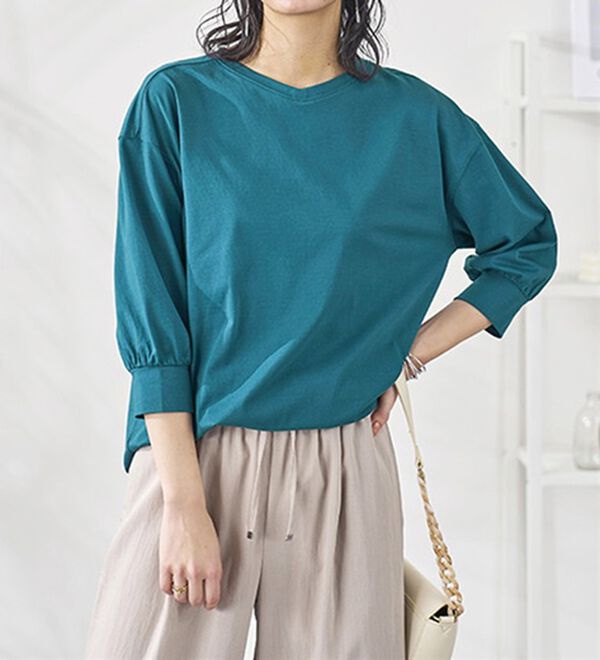 BELLUNA（ベルーナ）の「ひんやり！綿１００％キシリトールプリントチュニック（チュニック）」｜詳細画像