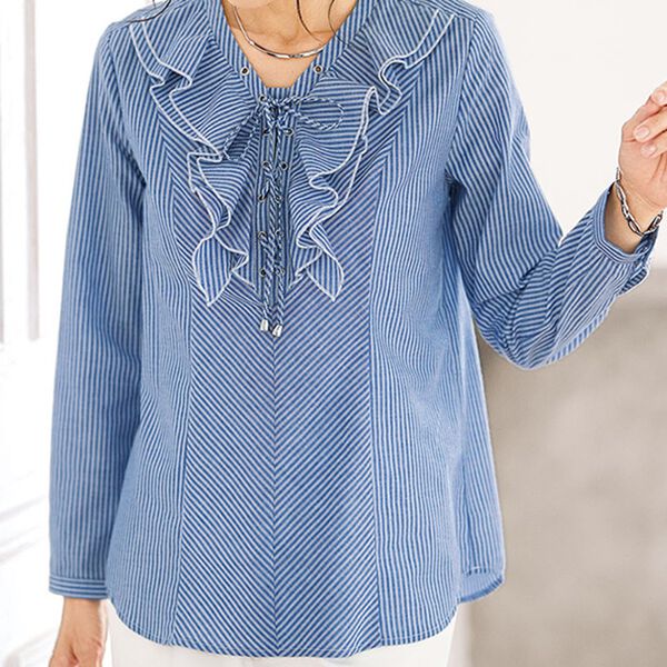 BELLUNA（ベルーナ）の「フリルデザインレースアップブラウス（ブラウス）」｜詳細画像