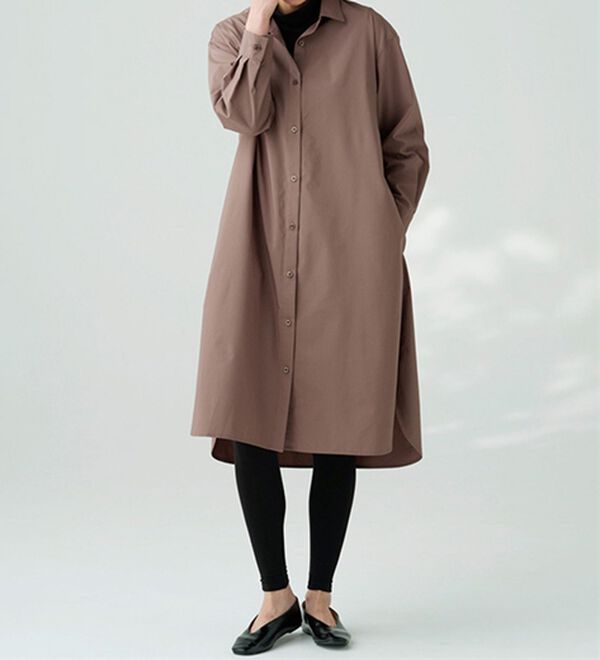 BELLUNA（ベルーナ）の「＜ＳＯＬＯＴＥＸ（Ｒ）＞ストレッチシャツワンピース（シャツワンピース）」｜詳細画像