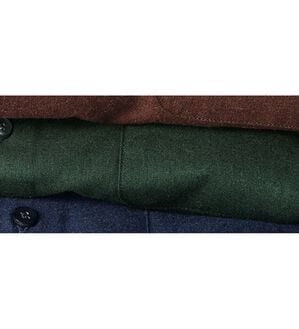 「綿１００％上質トップ杢ドレスシャツ（メンズシャツ）」｜グリーン