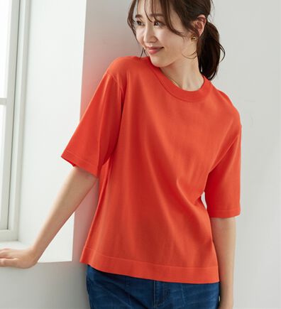 BELLUNA（ベルーナ）の「【快適Ｌａｂ．】シャリ冷！洗える多機能ニットＴシャツ（ニット・セーター）」