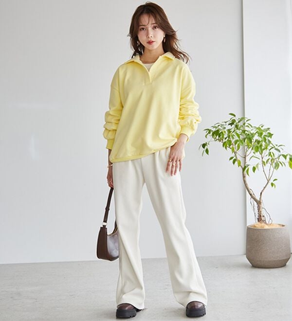 RANAN（ラナン）の「あったか裏ベロアニットコールフレアパンツ（フルレングスパンツ）」｜詳細画像