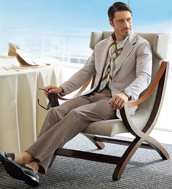 「＜コムルヴァン・オム＞すっきりはける涼感麻入りジーンズ（メンズデニムパンツ）」｜詳細画像