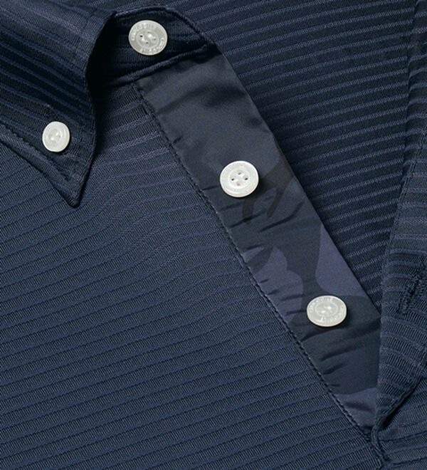 「＜クロコダイル＞接触冷感シャドーボーダーポロ（メンズポロシャツ）」｜詳細画像