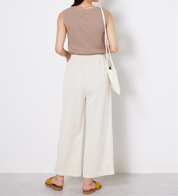 BELLUNA（ベルーナ）の「【接触冷感】なめらかタッチイージーワイドパンツ（ワイドパンツ・ガウチョ）」｜詳細画像