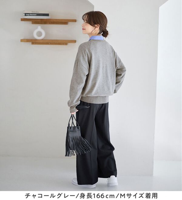 Viola e Viola（ヴィオラ エ ヴィオラ）の「【洗えるニット】着回し力抜群！秋から着られるシンプルニットトップス（ニット・セーター）」｜詳細画像