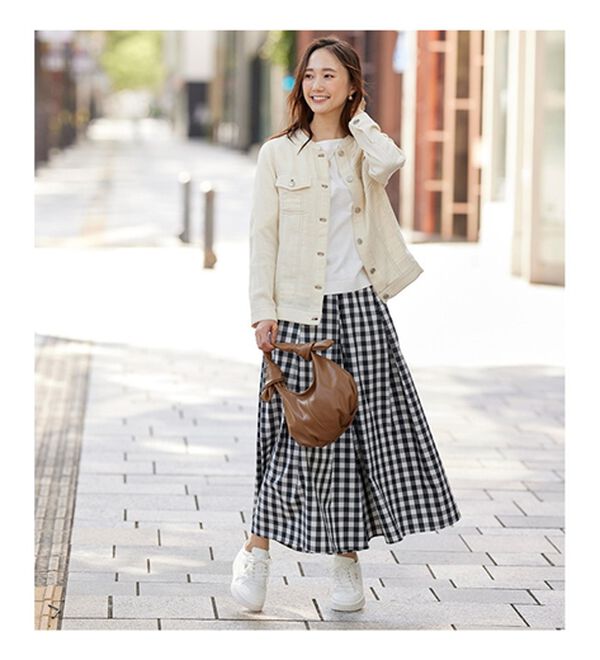 BELLUNA（ベルーナ）の「やわらかダブルガーゼデニム風ジャケット（その他ジャケット）」｜詳細画像