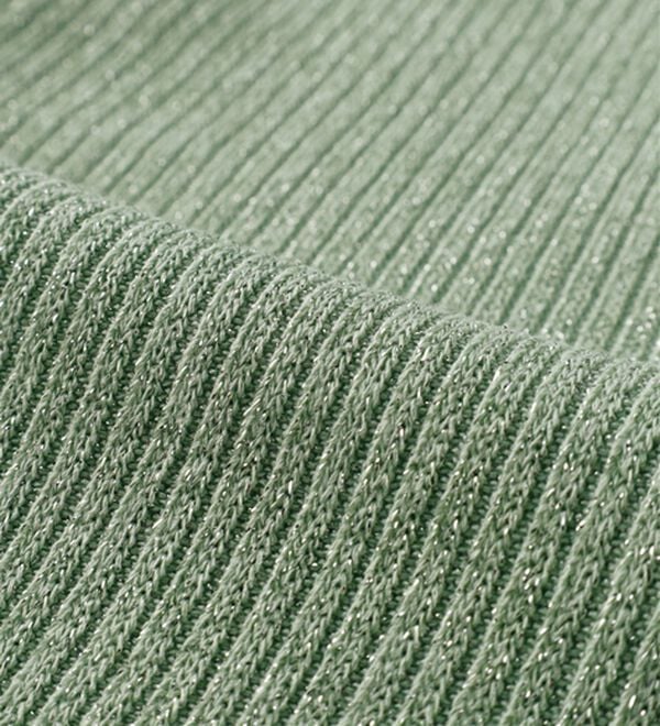 BELLUNA（ベルーナ）の「ラメ調リブ素材ペプラムカーディガン（ニットカーディガン）」｜詳細画像