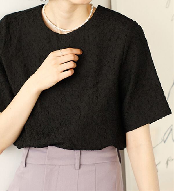 GeeRA（ジーラ）の「ふくれジャカードテクスチャーブラウス（ブラウス）」｜詳細画像