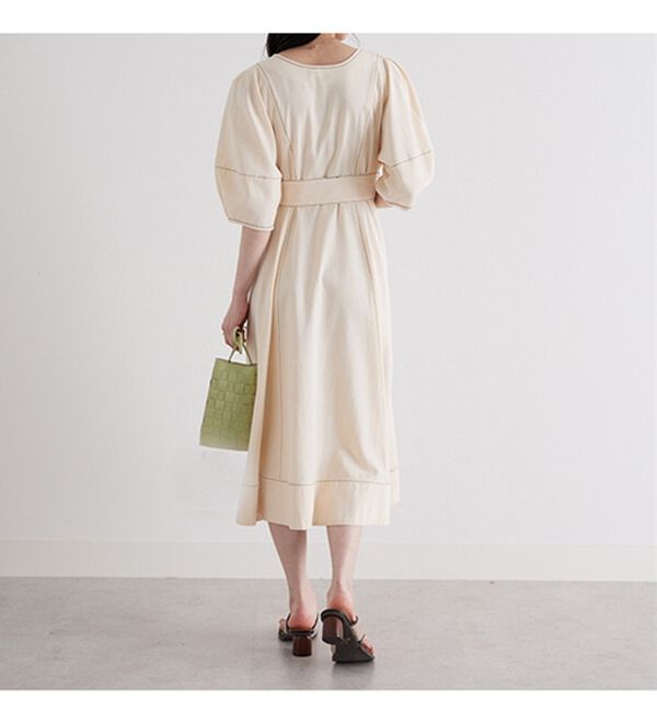 GeeRA（ジーラ）の「前後２ＷＡＹランタンスリーブフレアーワンピース（その他ワンピース）」｜詳細画像