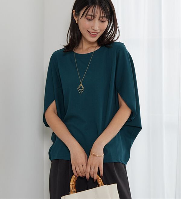 BELLUNA（ベルーナ）の「体型カバー！ポンチョプルオーバー（カットソー）」｜詳細画像