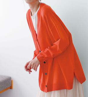 RANAN（ラナン）の「洗える！キレイ見え！ワイドシルエットＶネックカーディガン（ニットカーディガン）」｜詳細画像