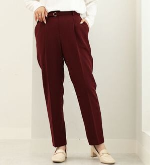 BELLUNA（ベルーナ）の「ダブルクロスベルト付テーパードパンツ（テーパードパンツ）」｜詳細画像