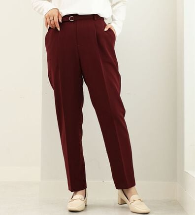 BELLUNA（ベルーナ）の「ダブルクロスベルト付テーパードパンツ（テーパードパンツ）」