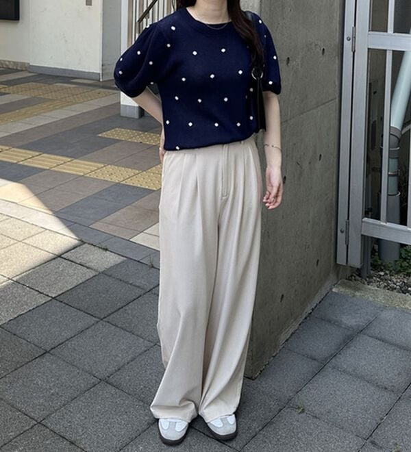 GeeRA（ジーラ）の「ドット柄ジャガードトップス（ニット・セーター）」｜詳細画像