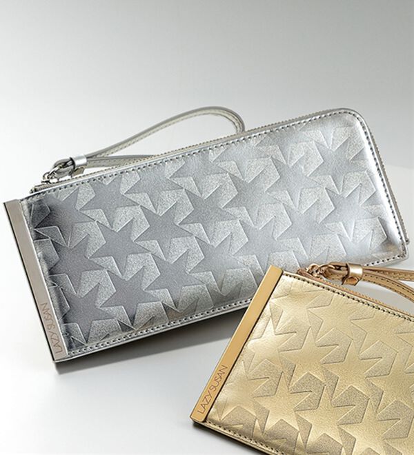 BELLUNA（ベルーナ）の「＜ＬＡＺＹ　ＳＵＳＡＮ＞スター型押牛革財布（財布・パスケース）」｜シルバー