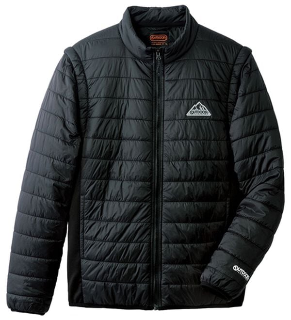 「＜アウトドアプロダクツ＞中わた２ＷＡＹジャケット（メンズコート）」｜ブラック