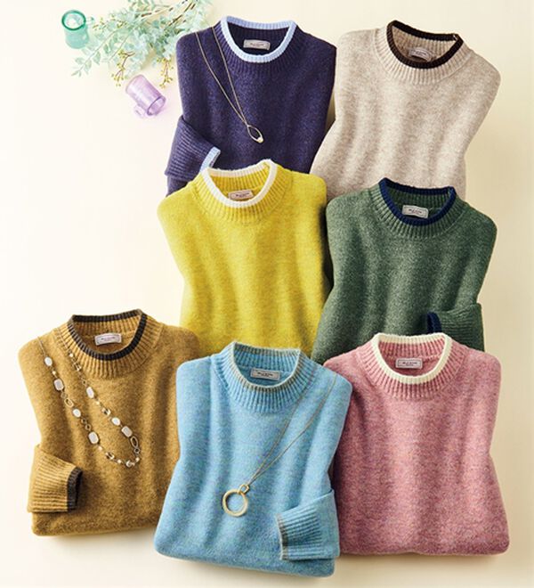 ルフラン（ルフラン）の「肌心地やわらか＊カラフルニット（ニット・セーター）」｜詳細画像