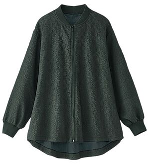 BELLUNA（ベルーナ）の「ふくれジャカードブルゾン（ブルゾン）」｜黒