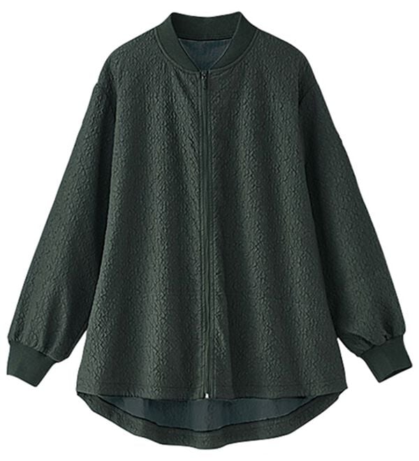 BELLUNA（ベルーナ）の「ふくれジャカードブルゾン（ブルゾン）」｜黒