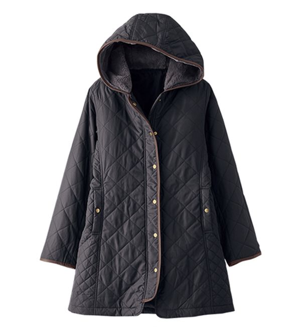 BELLUNA（ベルーナ）の「パイピング使いキルトデザインコート（ロングコート）」｜詳細画像