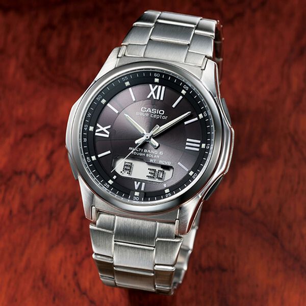 「≪ＴＶ限定★≫カシオ　ソーラー電波時計（腕時計）」｜ブラック(文字盤ローマ数字)