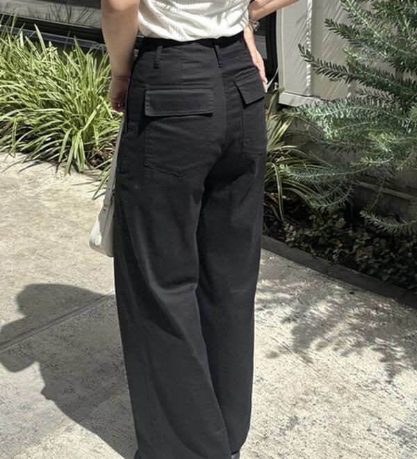 GeeRA（ジーラ）の「コットンワイドベイカーパンツ（フルレングスパンツ）」｜詳細画像