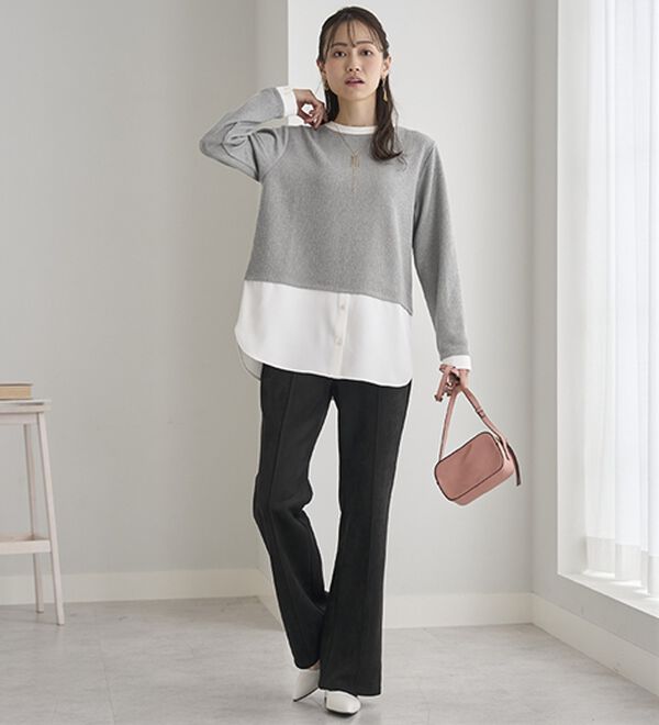 BELLUNA（ベルーナ）の「ストレッチスエード調美脚パンツ（フルレングスパンツ）」｜詳細画像