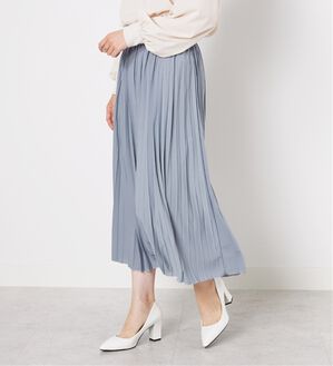BELLUNA（ベルーナ）の「洗っても形が崩れにくい！プリーツスカート（ロングスカート）」｜ブルーグレー